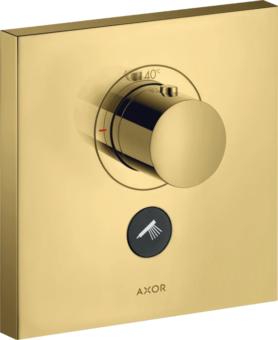 Hansgrohe Axor ShowerSelect Thermostat HighFlow Unterputz eckig für 1 Verbraucher und einen zusätzlichen Abgang polished gold optic
