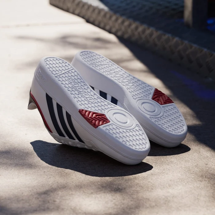 adidas Hoops 4.0 cloud white/dark blue/team power red 2