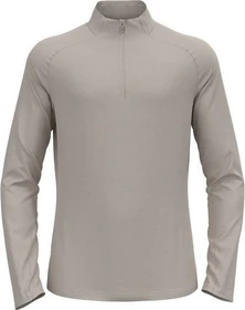 Odlo Essentials Ceramiwarm Midlayer Half Zip Laufshirt langarm silver cloud melange (Herren)
