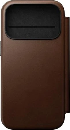 Nomad Modern Leather Folio für Apple iPhone 17 Pro braun