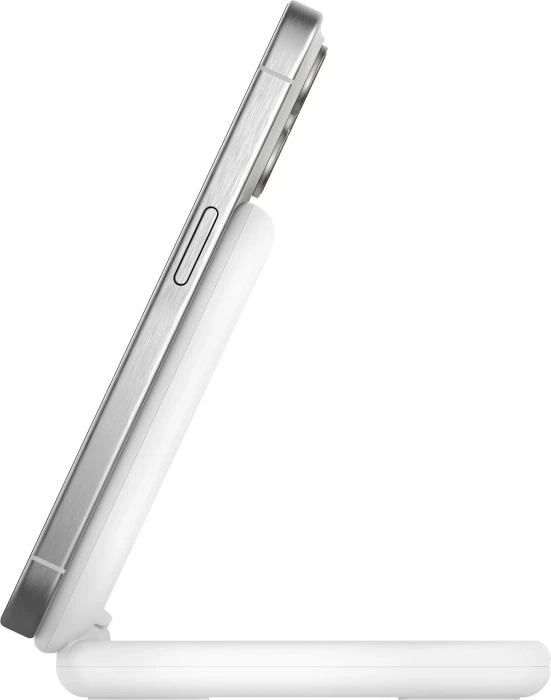 Belkin BoostCharge Magnetische, einklappbare, kabellose Ladestation mit Qi2 (15W) weiß
