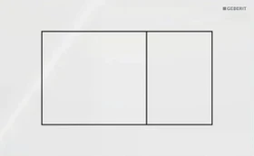 Geberit Sigma40 Betätigungsplatte eckig, 2-Mengen-Spülung, weiß