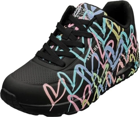 Skechers Uno Lite Spread the Love schwarz/violett/türkis (Damen)