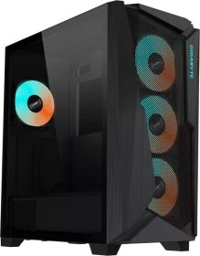 GIGABYTE C301 Glass Black, schwarz, Glasfenster