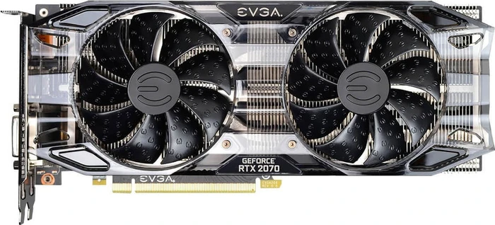 EVGA GeForce RTX 2070 Black Gaming, 8GB GDDR6, DVI, HDMI, USB-C, 2x DP