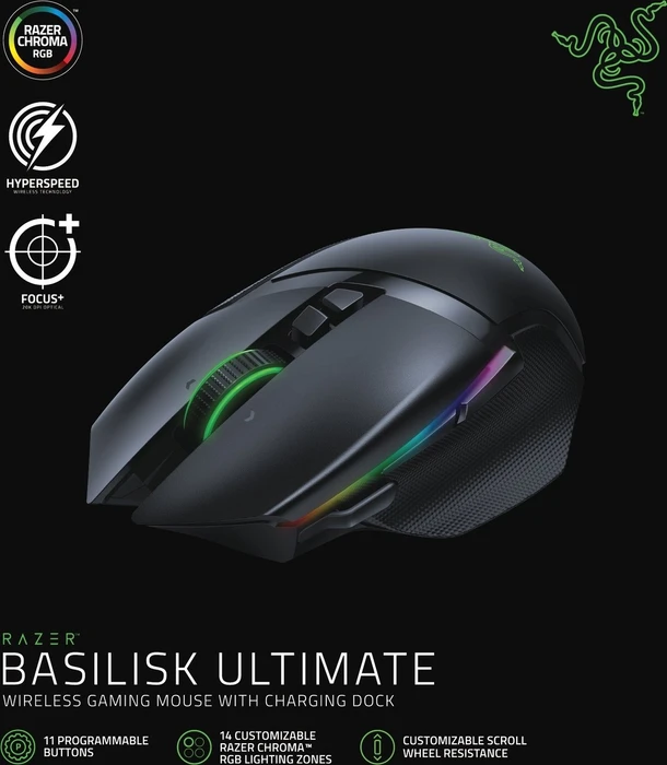 Razer Basilisk Ultimate inkl. Dock, USB