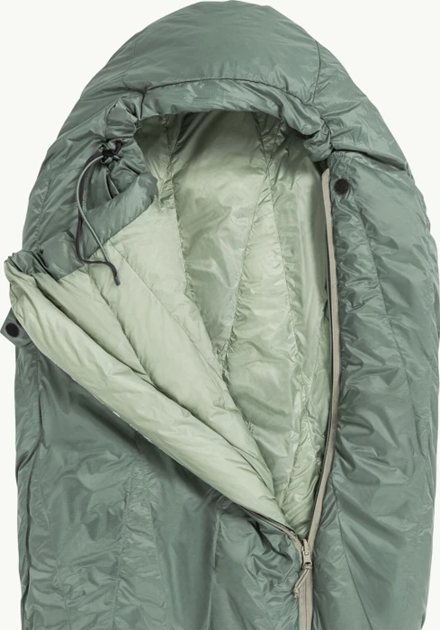 Jack Wolfskin Athmos Down +5 195cm Mumienschlafsack picnic green