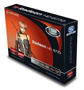Sapphire Radeon HD 6770, 1GB GDDR5, VGA, DVI, HDMI, lite retail