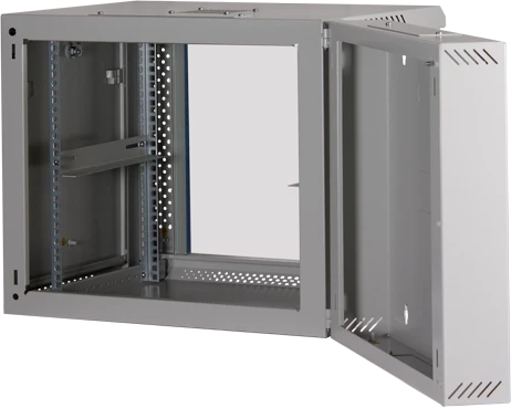 Rockstable 19" Wandschrank 9HE, Sicherheitsglastür, IP2X, weiß, 600mm tief