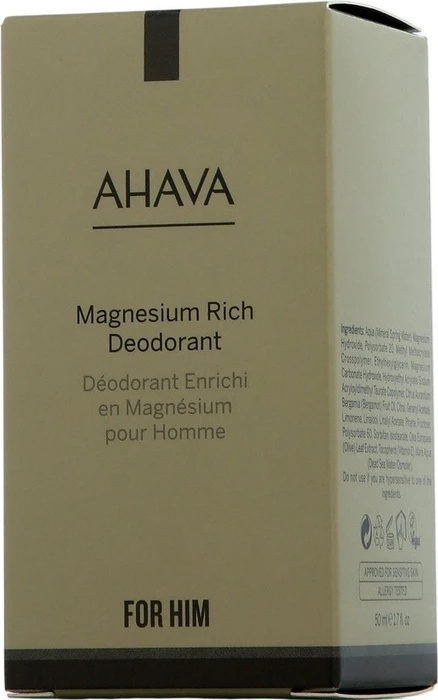 AHAVA MEN Magnesium Rich Deodorant Roll-On, 50ml
