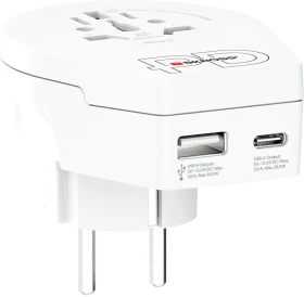 Skross World to Europe USB AC20PD, 1x USB-A, 1x USB-C