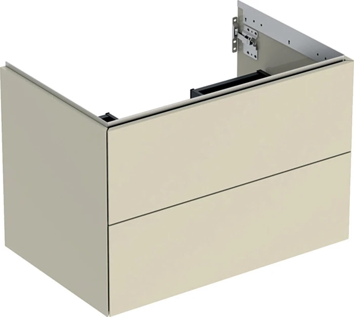 Geberit ONE Unterschrank für Waschtisch, mit zwei Schubladen, 75cm, sandgrau/lackiert hochglanz