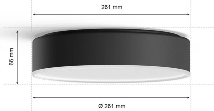 Philips Hue White Ambiance Enrave S Deckenleuchte schwarz