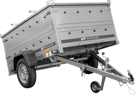 Unitrailer Garden Trailer 201 Kipp mit BIS-Seitenwänden und Aluminiumabdeckung