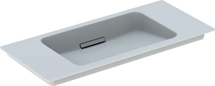 Geberit ONE Möbelwaschtisch Abgang horizontal, verkürzte Ausladung 90cm, weiß glänzend (Blende)