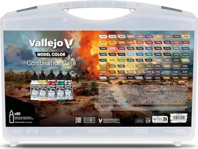 Vallejo Model Color Combination Case Farbset, 80-tlg.