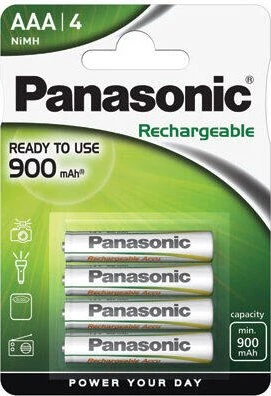Panasonic Rechargeable Evolta Micro AAA NiMH 900mAh, 4er-Pack