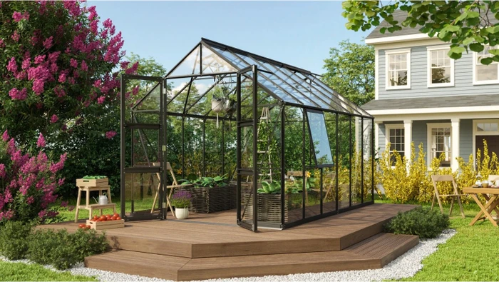 Vitavia Olymp 9900 ESG 3mm Gewächshaus schwarz