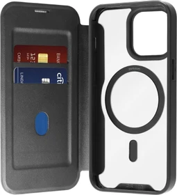 Puro Book Mag Case für Apple iPhone 16 Pro schwarz