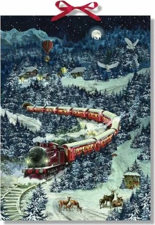 Coppenrath Weihnachtsexpress in Winterlandschaft Wand-Adventskalender