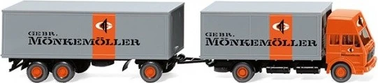Wiking Kofferlastzug MB 1638 Hochdach Mönkemöller