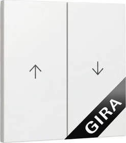 Gira Wippe 2fach mit Pfeilsymbol, reinweiß glänzend
