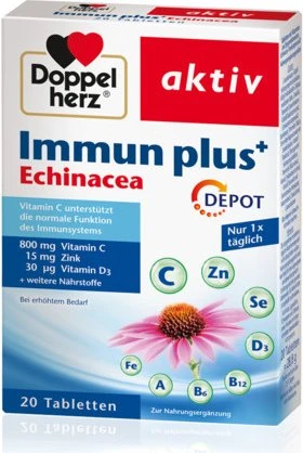 Doppelherz aktiv Immun plus+ Echinacea Tabletten, 20 Stück