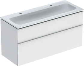 Geberit iCon Set Möbelwaschtisch/Unterschrank 120cm weiß, Korpus: weiß/lackiert matt, Griff: weiß/pulverbeschichtet matt