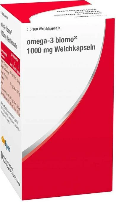 biomo pharma Omega-3 biomo 1000mg Weichkapseln, 100 Stück