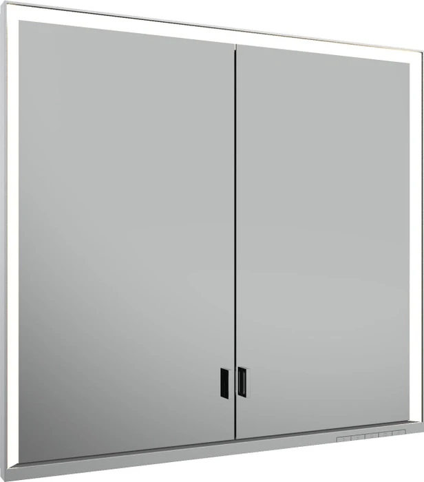 Keuco Royal Lumos Spiegelschrank für Wandeinbau, 2 lange Türen, 80x73.5cm