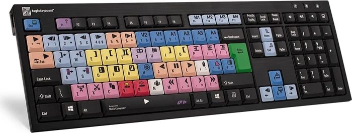 LogicKeyboard Nero Slim Line Avid Media Composer PC, USB, FR