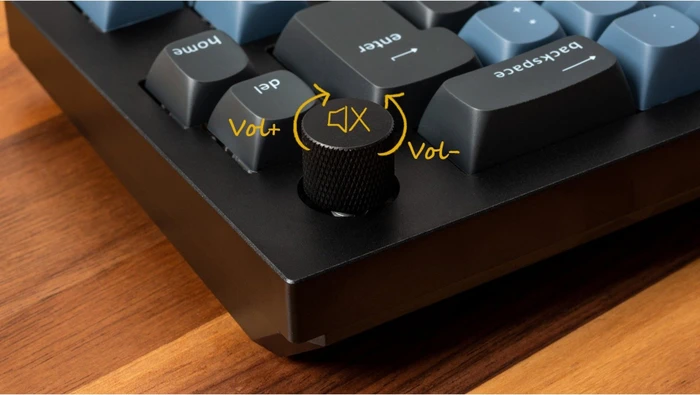 Keychron Q8 Alice Knob Version, 65% Layout, LEDs RGB, Carbon Black, Gateron G Pro RED, USB, DE