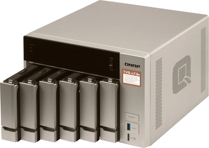 QNAP TVS-673e-4G 15TB, 4GB RAM, 4x RJ-45 1000Base-T, 4x USB-A 3.0