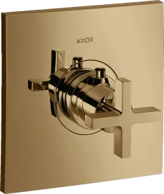 Hansgrohe Axor Citterio Thermostat HighFlow Unterputz mit Kreuzgriff polished bronze