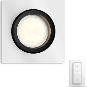 Philips Hue White Ambiance Milliskin Einbauleuchte eckig alu schwarz