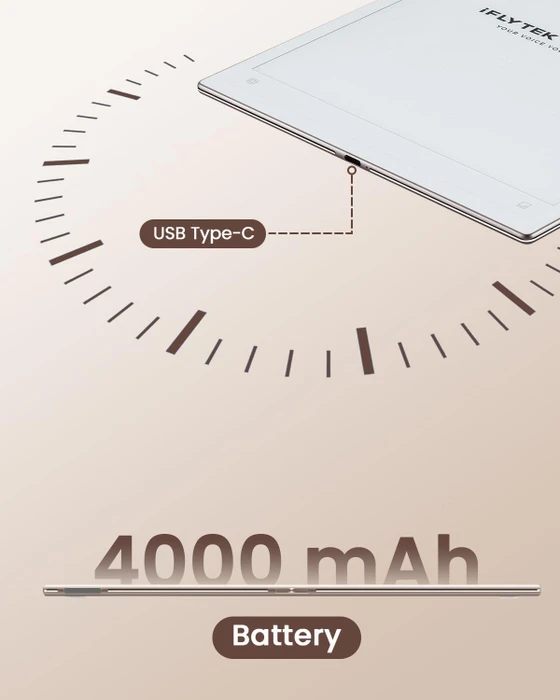 iFLYTEK AINOTE 2 - E-Ink-Tablet/digitales Notizbuch mit Sprach-zu-Text-Funktion