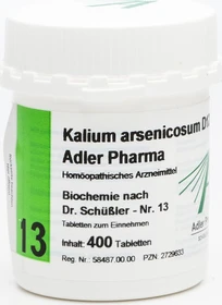 Adler Schüßler Kalium arsenicosum D12 Salz Nr. 13 Tabletten, 400 Stück