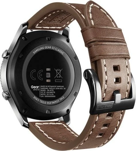 Samsung Strap Studio Tuscany Lederarmband für Samsung Gear S3 dunkelbraun