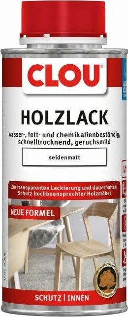 CLOU L11 Aqua CLOU Holzlack seidenmatt farblos, 250ml