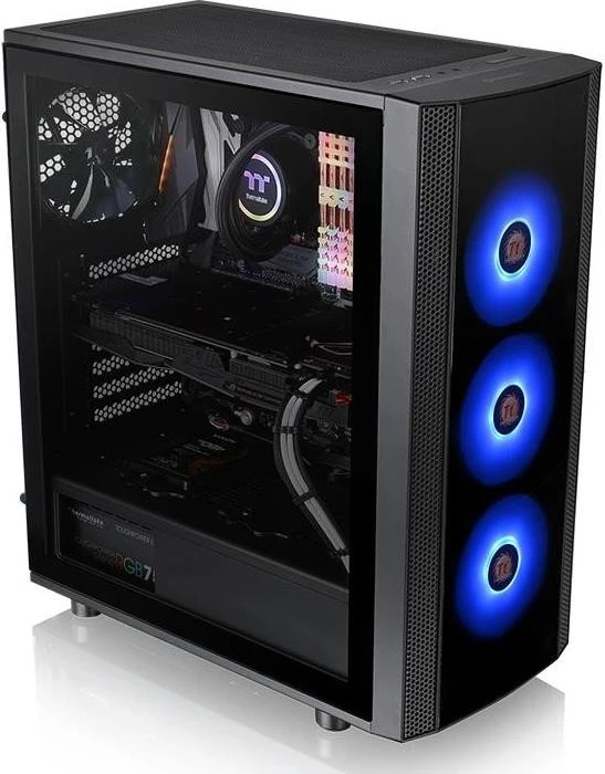 Thermaltake Versa J25 TG RGB, schwarz, Glasfenster