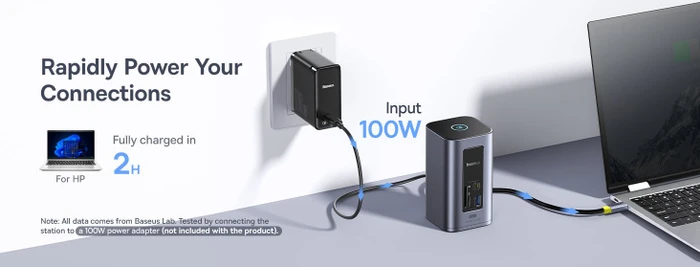 Baseus Nomos NU1 Air 12-in-1 Docking Station, Windows, Multiport-Adapter, USB-C 3.1 [Stecker]