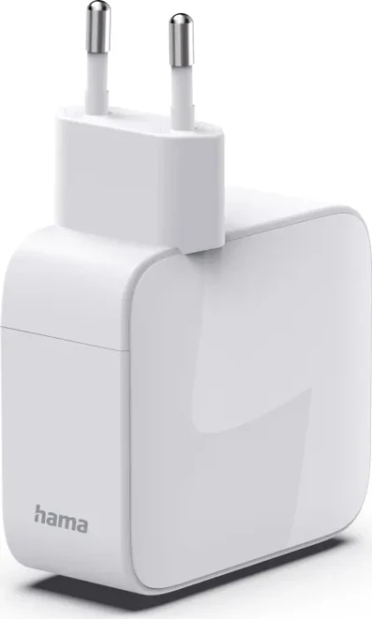 Hama Schnellladegerät GaN ausziehbares Ladekabel PD 30W weiß