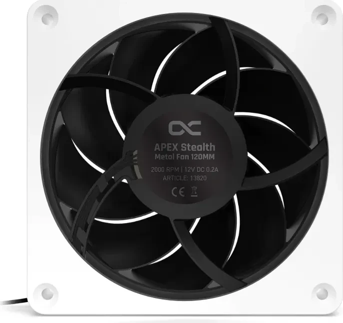 Alphacool Apex Stealth Metall Weiß 2000rpm, 120mm