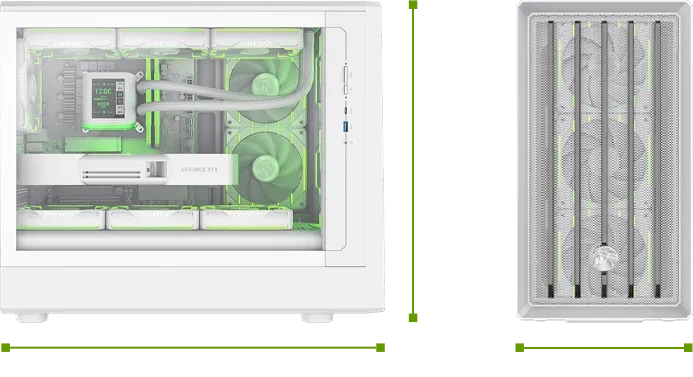 GameMax Claw 360 WH, Glasfenster