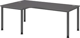 Hammerbacher Ergonomic Plus H-Serie VHS82/5/S Eckschreibtisch 200x120cm grau/silber