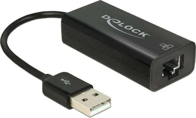 DeLOCK RJ-45 LAN-Adapter, USB-A 2.0 [Stecker]