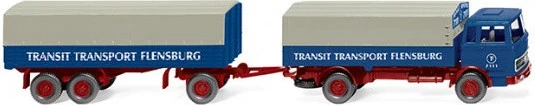 Wiking Pritschenhängerzug MB Transit Transport