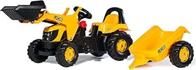 rolly toys rollyKid JCB Trettraktor mit Frontlader und Anhänger gelb