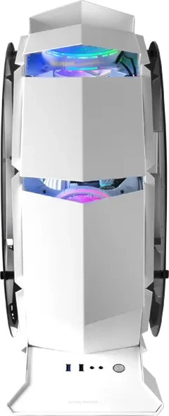 Mars Gaming MCORB Circular Tower White, Glasfenster