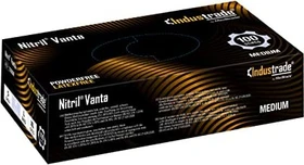 Meditrade Nitril Black Einweghandschuhe M, 100 Stück